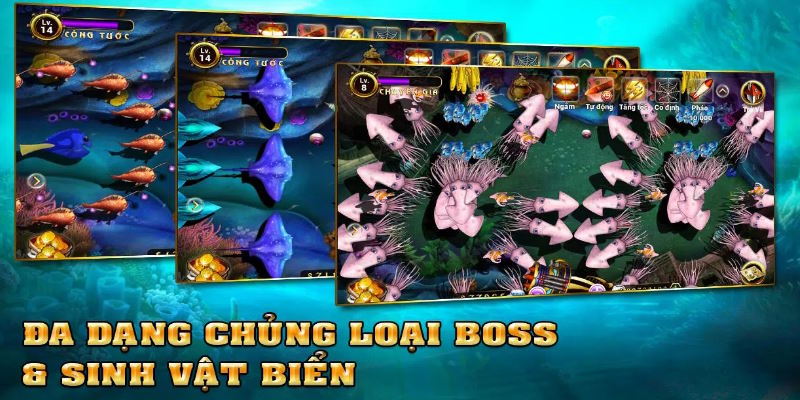 Bắn cá hải tặc VN88 đa dạng chủng loại boss và sinh vật biển